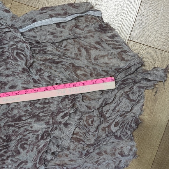 Free People Gauzy Tie Dye Grey Purple Dress Waterfall Mermaid Boho Hippie size S - Picture 9 of 9